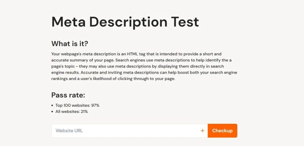 META DECRIPTION TEST