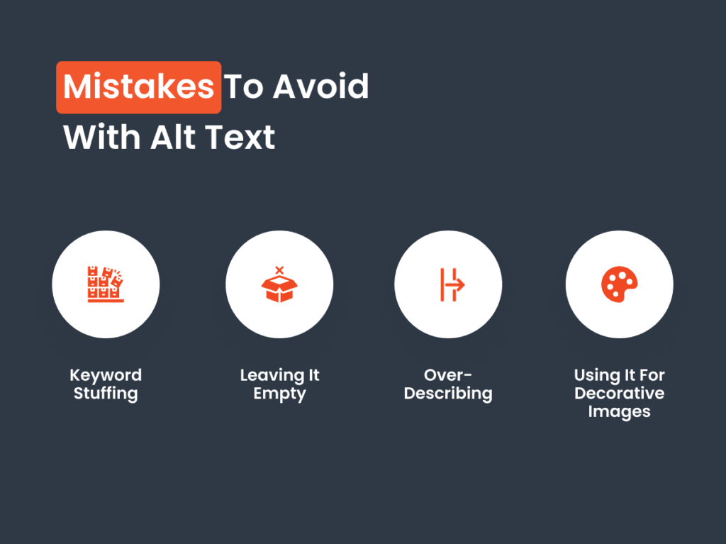 Image alt text mistakes