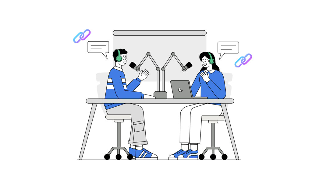 Podcast Guesting earning backings from audio interviews